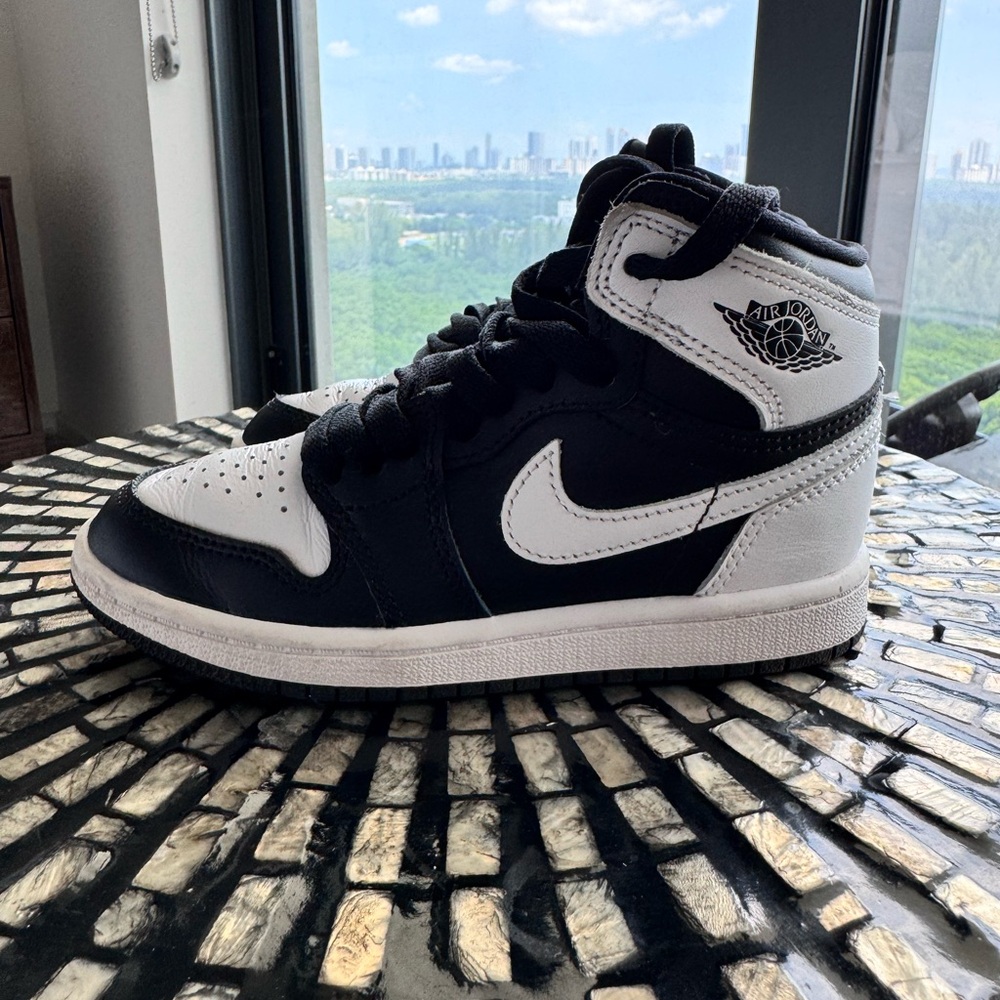 Nike Air Jordan Kids Black and White Sneakers